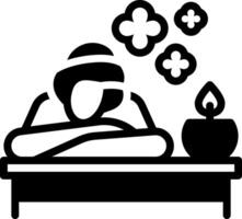 Solid black icon for relax vector