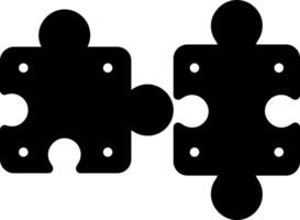 Vector solid black icon for puzzles