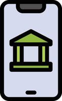 Mobile banking vector icon