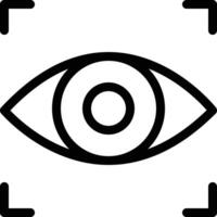 icono de vector de escáner ocular