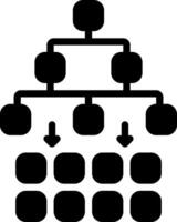 Solid black icon for workflow vector