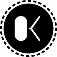 vector sólido negro icono para Okay