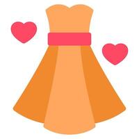 Dress Wedding icon illustration vector