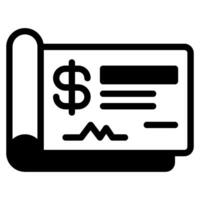 Check Payment and finance icon illustration vector