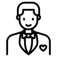 Groom Wedding icon illustration vector