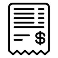 Receipt Payment and finance icon illustration vector