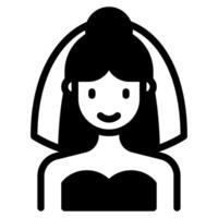 Bride Wedding icon illustration vector