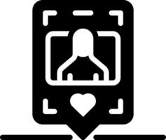 Vector solid black icon for follow