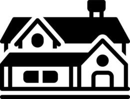 Solid black icon for home vector