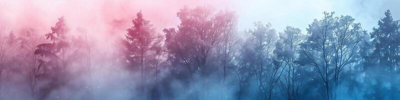 AI Generated Tree ,cloud and sky with a pastel colored background photo