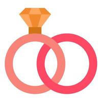 Rings Wedding icon illustration vector