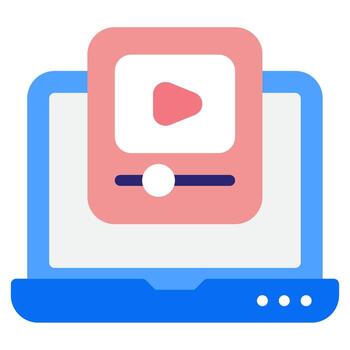 tutorial en línea aprendizaje icono vector