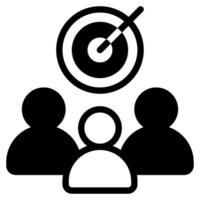 Audience marketing and seo icon vector