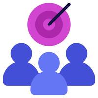 Audience marketing and seo icon vector