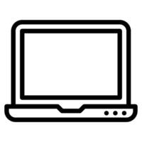 Laptop Online learning icon vector