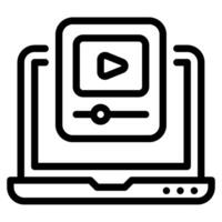 Tutorial Online learning icon vector