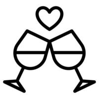 Cheers Wedding icon illustration vector