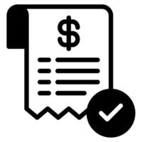 factura pago y Finanzas icono ilustración vector