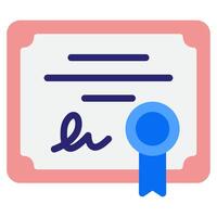 Certificate Online learning icon vector