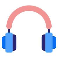 Headphones Online learning icon vector