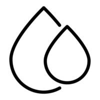 Waterdrop ecology object icon illustration vector