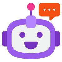 chatbot virtual asistencia icono ilustración vector