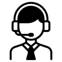 consultor virtual asistencia icono ilustración vector