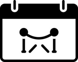 Solid black icon for events vector