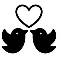 Lovebirds Wedding icon illustration vector