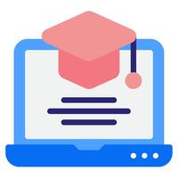 E learning Online learning icon vector