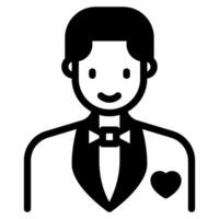 Groom Wedding icon illustration vector