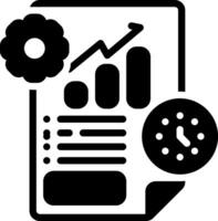 Solid black icon for project management vector