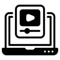 Tutorial Online learning icon vector