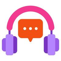Support virtual assistance icon illustration vector