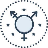 Vector color icon for transgender