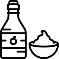 Black line icon for sauce vector