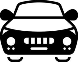 Solid black icon for automobile vector