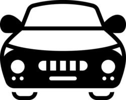 Solid black icon for automobile vector