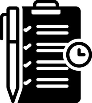 Solid black icon for task vector