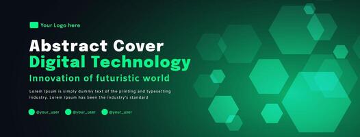 Digital technology poster cover speed connect dark green background, cyber information, abstract communication, innovation future tech data, internet network connection, Ai big data blend illustration vector