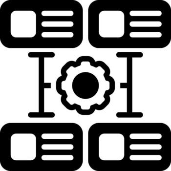 Vector solid black icon for sequence