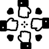 Vector solid black icon for alliance