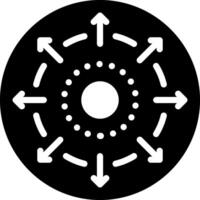 Vector solid black icon for large