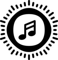 Solid black icon for soundtrack vector