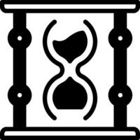 Solid black icon for hourglass vector