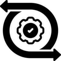 Solid black icon for replace vector