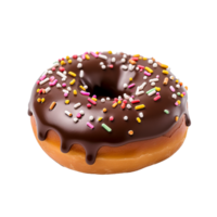 ai generado chocolate rosquilla png aislado en transparente antecedentes