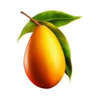 AI generated 3d Mango isolated fruits on transparent background png