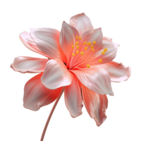 AI generated 3d style colorful flower isolated on transparent background png