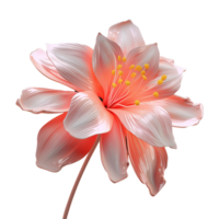 ai généré 3d style coloré fleur isolé sur transparent Contexte png